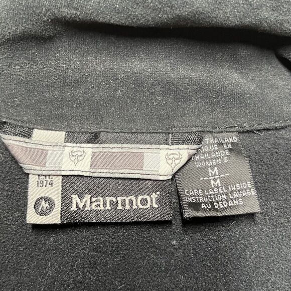 Marmot Windstopper Jacket Womens Full Zip Size Medium Black Soft Shell Coat - Picture 6 of 14